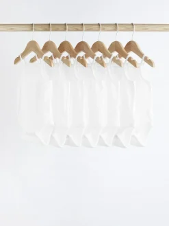 Sale Next White 7 Pack Baby Strappy Bodysuits
