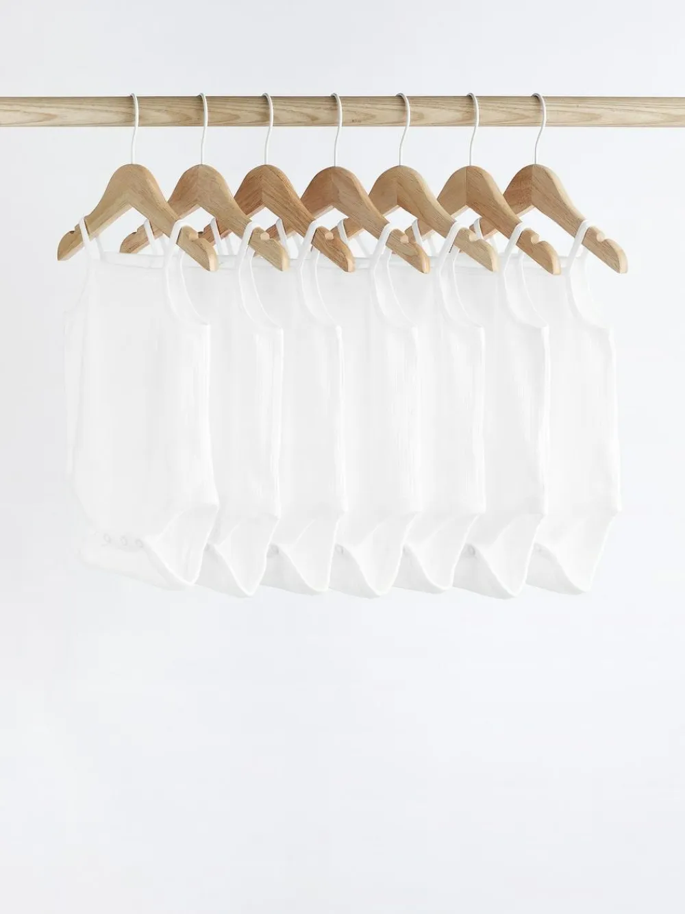 Sale Next White 7 Pack Baby Strappy Bodysuits