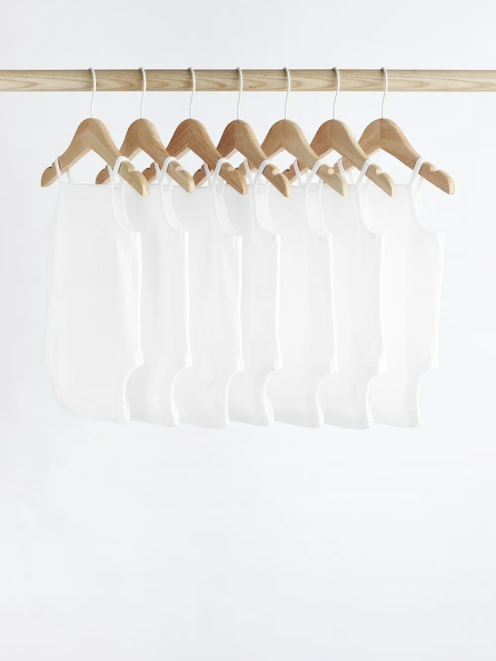 Sale Next White 7 Pack Baby Strappy Bodysuits