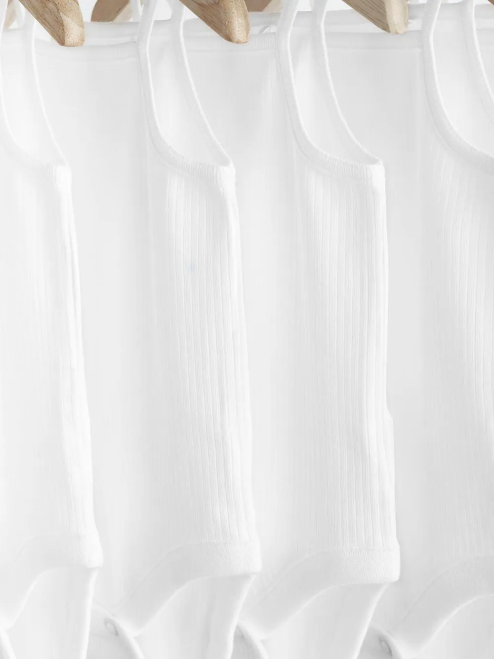 Sale Next White 7 Pack Baby Strappy Bodysuits