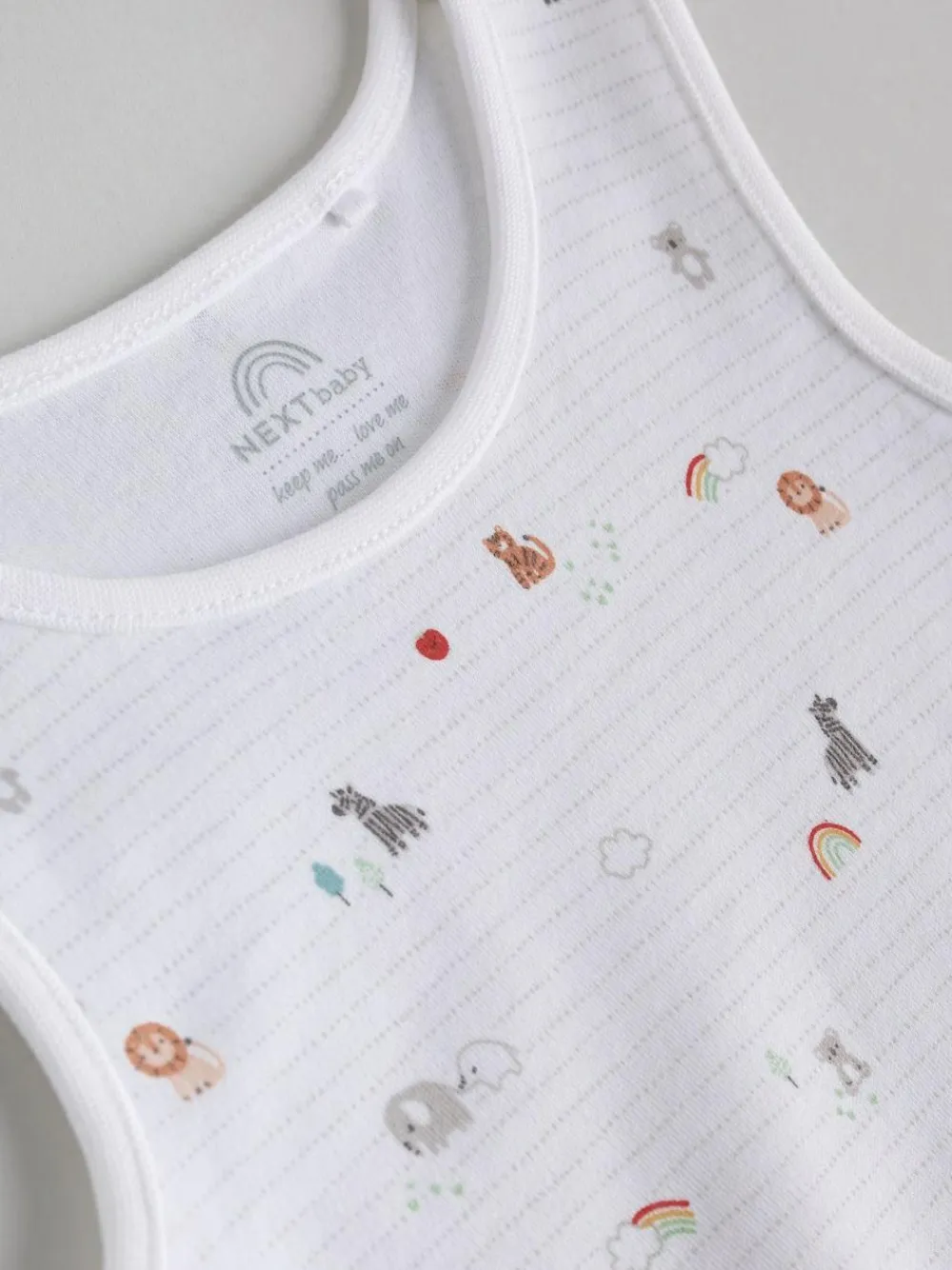 New Next White 5 Pack Baby Vest Bodysuits