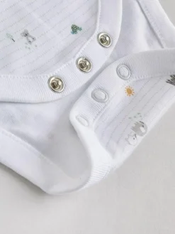 New Next White 5 Pack Baby Vest Bodysuits