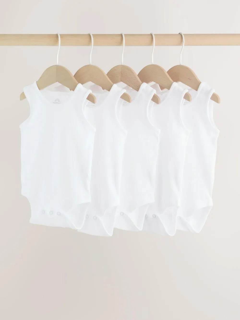 Next White 5 Pack Baby Vest Bodysuits^BOY Baby Boys|Baby Boys