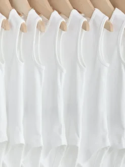 Outlet Next White 10 Pack Baby Vest Bodysuits