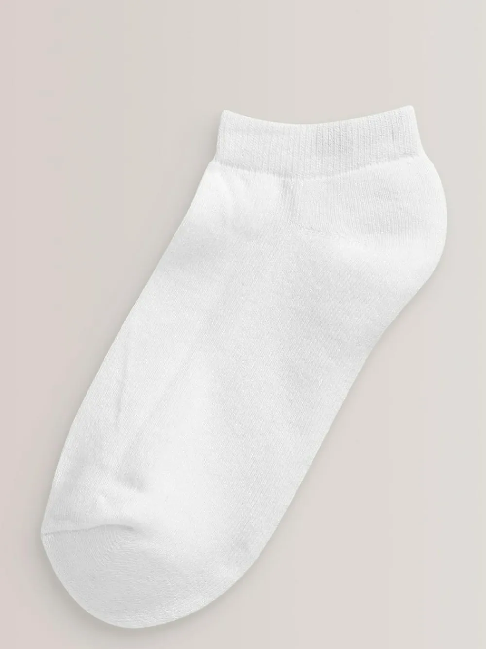 Next 5 Pack Cotton Rich Cushioned Sole Trainer Socks White