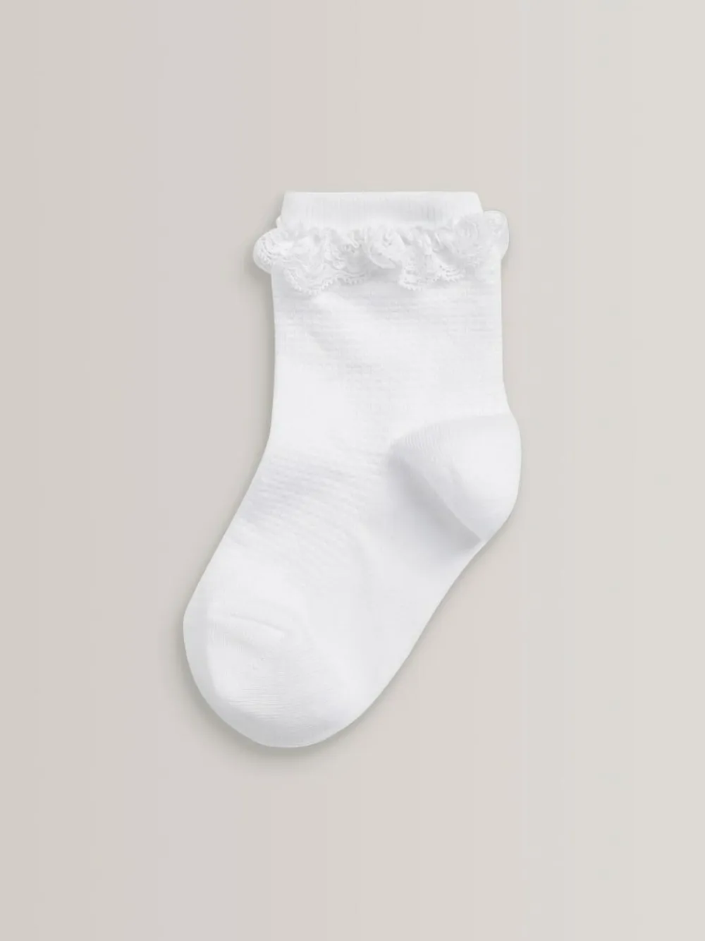 Next White 5 Pack Cotton Rich Ruffle Ankle Socks^ Socks & Tights|Socks & Tights