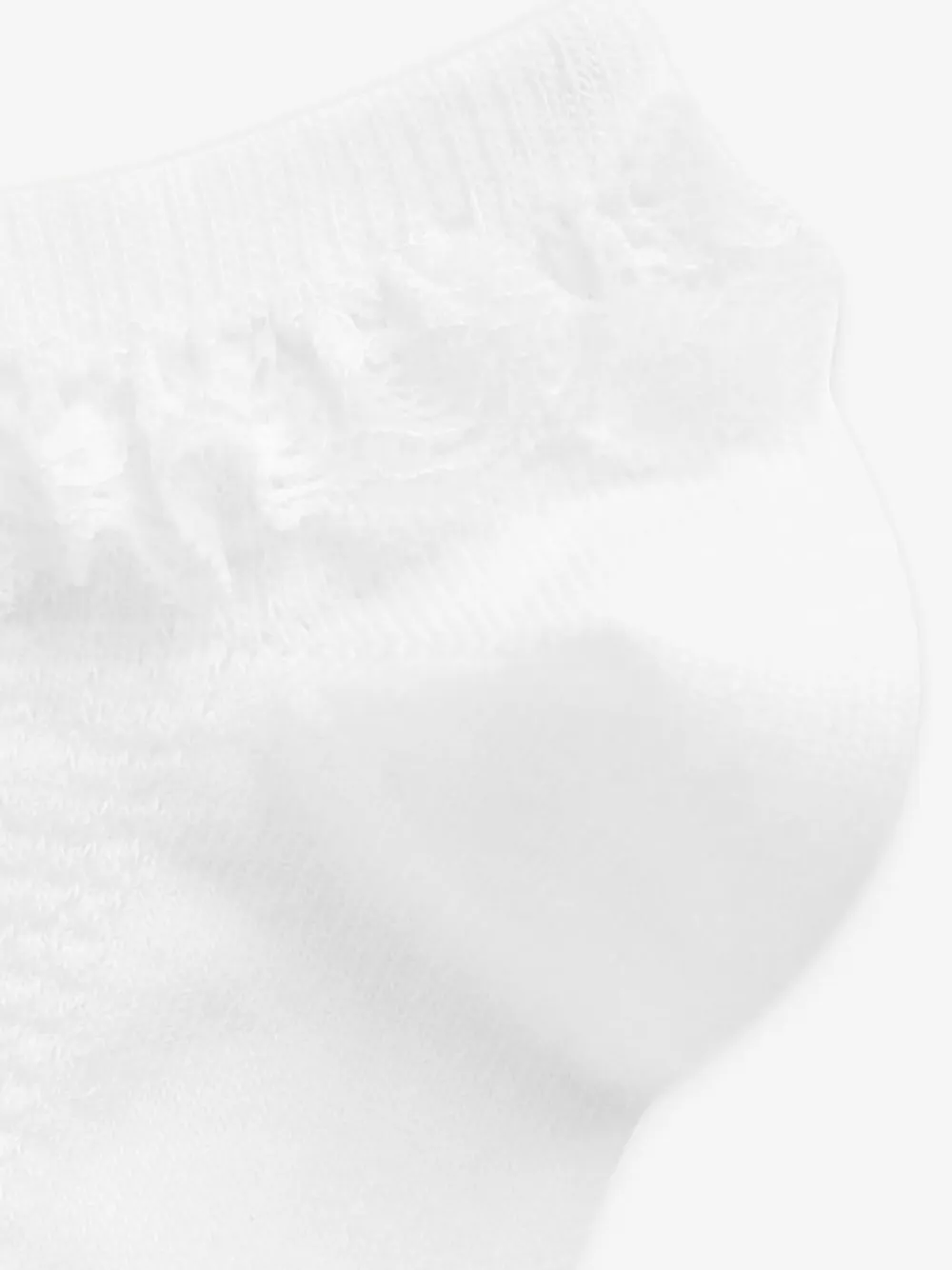 Next White 5 Pack Cotton Rich Ruffle Trainer Socks^ Socks & Tights|Socks & Tights