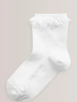 Next 2 Pack Cotton Rich Ruffle Ankle Socks^ Socks & Tights|Socks & Tights