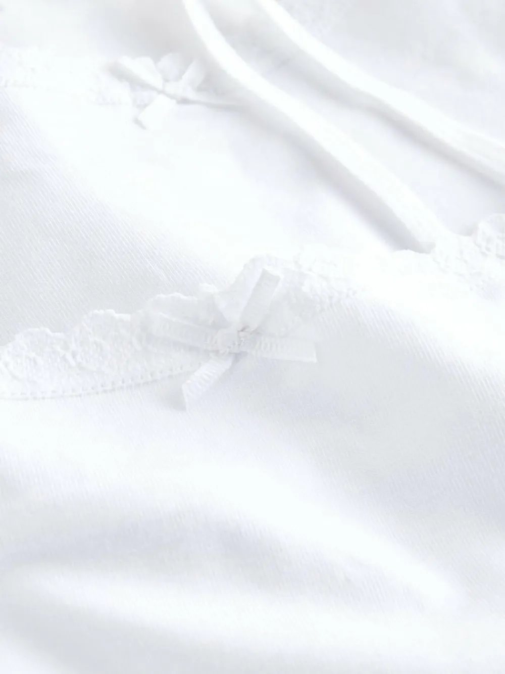 Next White 3 Pack Elastic Strappy Cami Vests (1.5-16yrs)^ Nightwear|Underwear