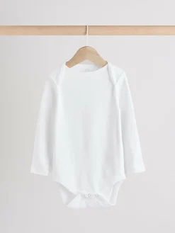 Hot Next White 10 Pack Essential Baby Long Sleeve Bodysuits