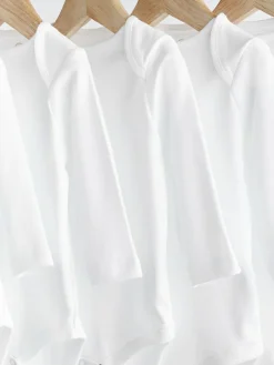 Hot Next White 5 Pack Essential Baby Long Sleeve Bodysuits
