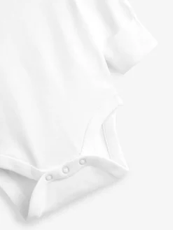 Next White 3 Pack Kind To Skin Long Sleeve Baby Bodysuits^BOY Unisex|Bodysuits & Vests