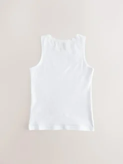 Sale Next White 5 Pack Lace Trim Vest (1.5-16yrs)