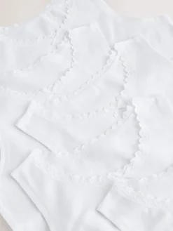 Sale Next White 5 Pack Lace Trim Vest (1.5-16yrs)