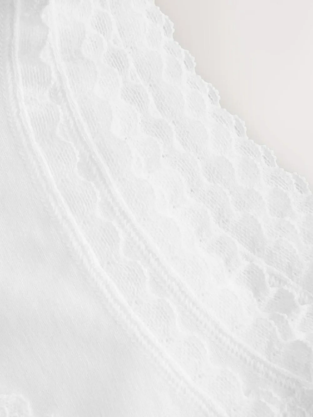 Next White 10 Pack Lace Trim Vest (1.5-16yrs)^ Tops|Multipacks