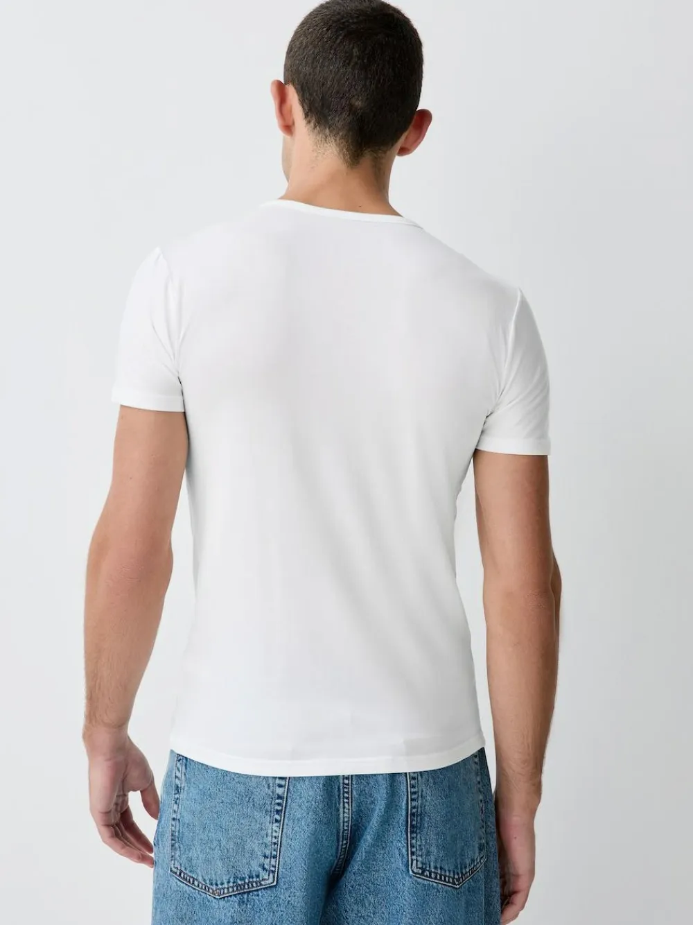 Online Next 5 Pack Modal Layering T-Shirt White