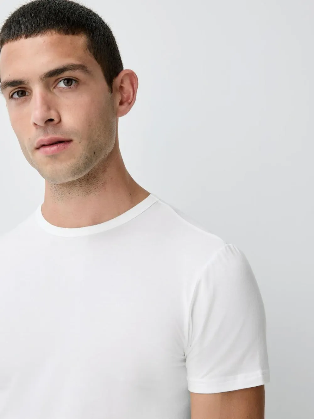 Online Next 5 Pack Modal Layering T-Shirt White
