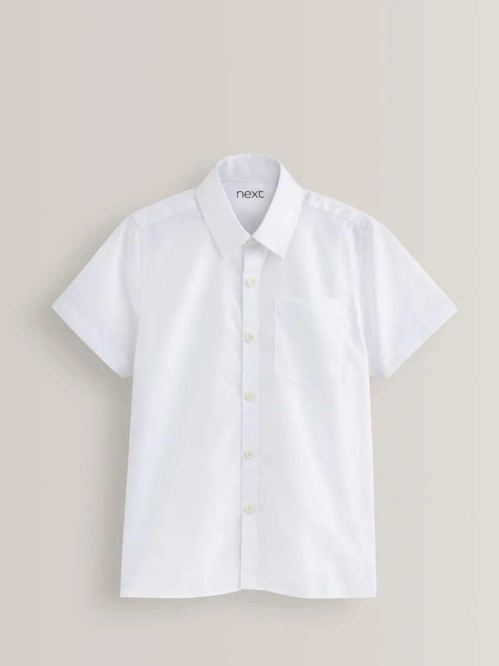 Next White 2 Pack Short Sleeve Stretch School Shirts (3-16yrs)^BOY Shirts