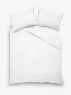 Clearance Next White 400 Thread Count Egyptian Cotton Sateen Luxury Duvet Cover and Pillowcase Set