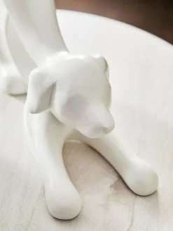 Outlet Next White Abstract Ribbon Dog Ornament