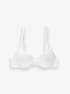Online Next A-DD Push Up Padded Balcony Bra White