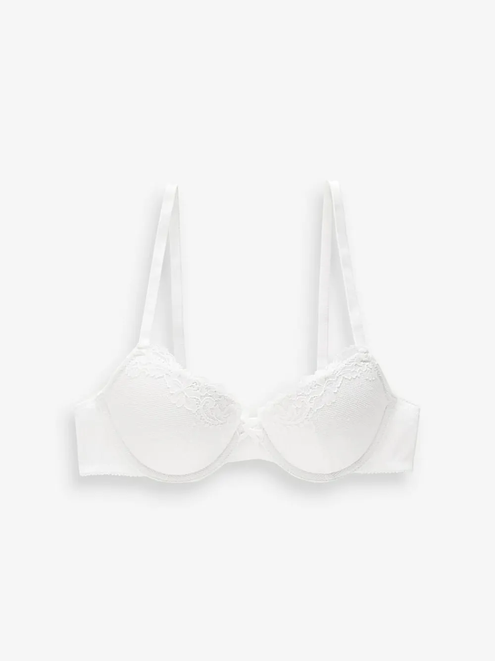 Online Next A-DD Push Up Padded Balcony Bra White