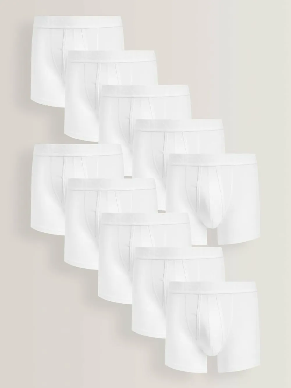 Next White A-Front Boxers 10 Pack^ Underwear|Underwear