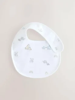 Next White Baby Bib 5 Pack^ Unisex|Bibs
