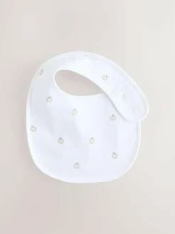 Next White Baby Bib 5 Pack^ Unisex|Bibs
