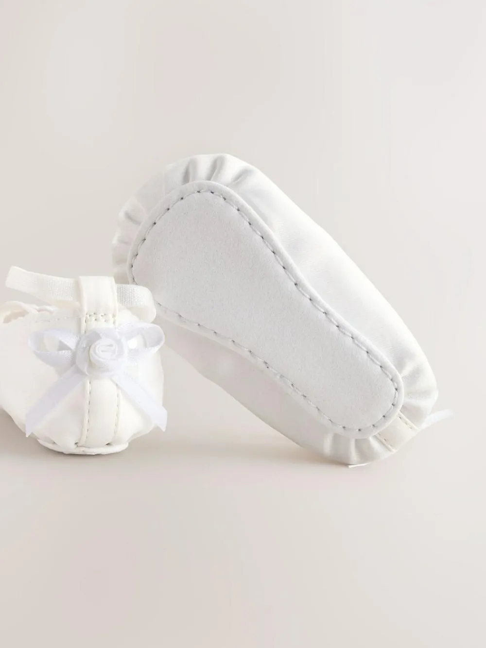 Sale Next White Baby Bow Occassion Shoes (0-24mths)