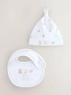 Clearance Next White Baby Sleepsuit and Hat Set (0-12mths)