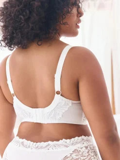 Outlet Next B-H Total Support Non Pad Non Wire Full Cup Lace Ultimate Comfort Bra White