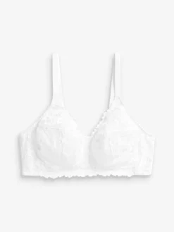 Outlet Next B-H Total Support Non Pad Non Wire Full Cup Lace Ultimate Comfort Bra White
