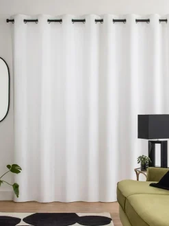 Next White Blackout/Thermal Cotton Eyelet Curtains^ Curtains & Blinds