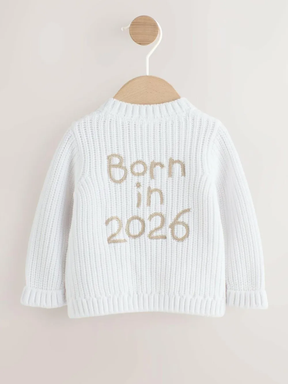 Next White Born In 2026 Baby Cardigan^BOY Unisex|Knitwear