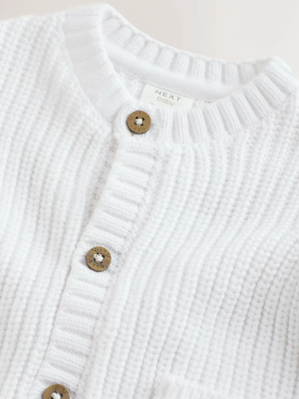 Next White Born In 2026 Baby Cardigan^BOY Unisex|Knitwear