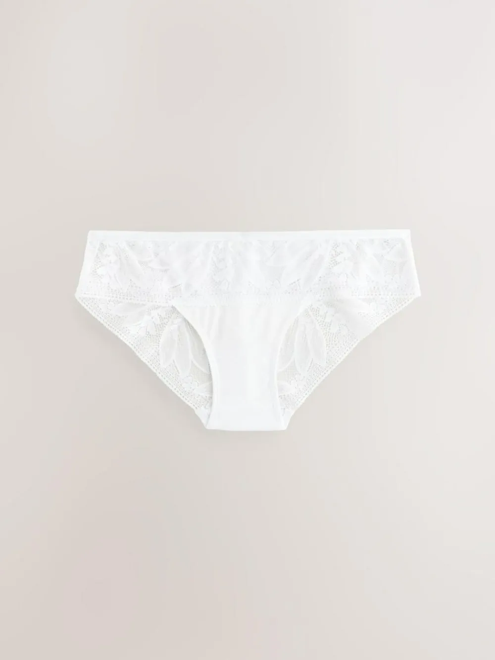 Clearance Next Brazilian Lace & Microfibre Knickers 2 Pack White