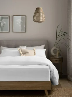 Next White Brushed Cotton Supersoft Deep Fitted Sheet^ Bedsheets & Pillow Cases