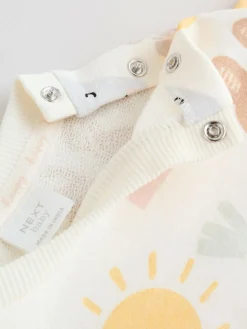 Hot Next White Bunny Character Print Easter Sweat and Leggings Baby Set (0mths-2yrs)