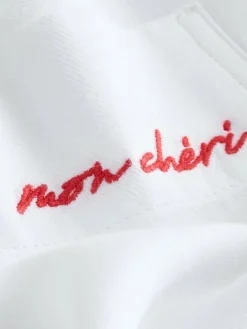 Next Casual Long Sleeve Cropped Shirt with Pocket Embroidery^Women Blouses & Shirts