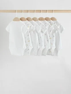 Next White Character 7 Pack Baby Short Sleeve Bodysuits^BOY Unisex|Bodysuits & Vests