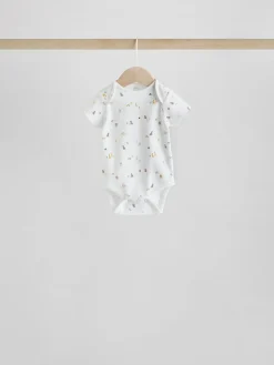 Sale Next White Character 5 Pack Baby Short Sleeve Bodysuits