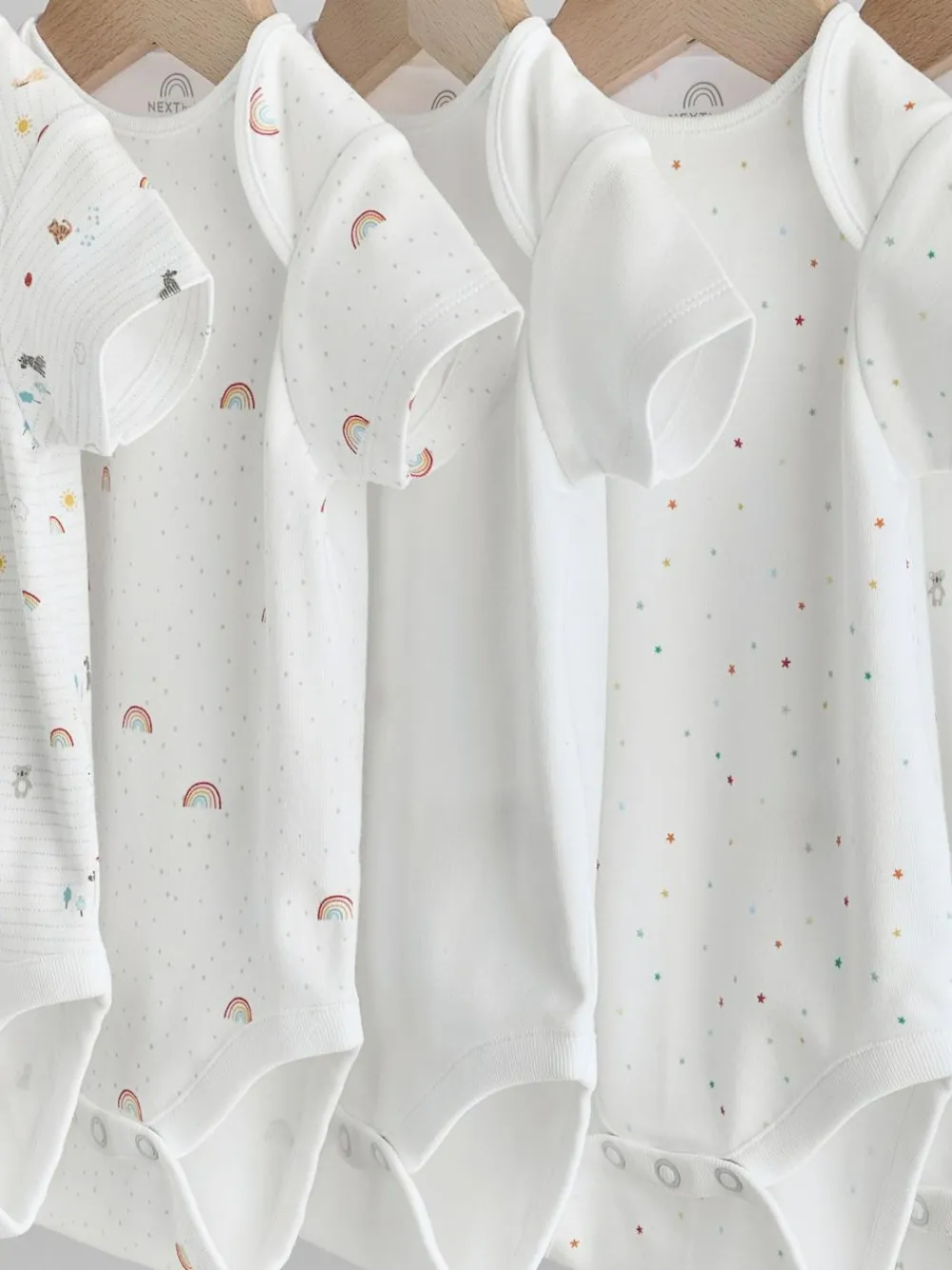 Sale Next White Character 5 Pack Baby Short Sleeve Bodysuits