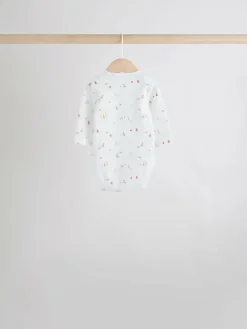 Next White Character 7 Pack Long Sleeve 100% Cotton Baby Bodysuits