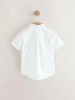 Next Short Sleeve Long Sleeve Oxford Shirt (3mths-7yrs) White Character