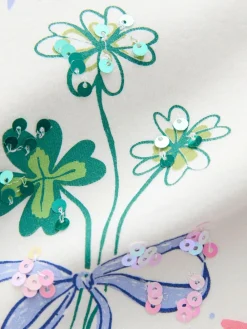 Sale Next White Charm Long Sleeve Sequin Top (3-16yrs)