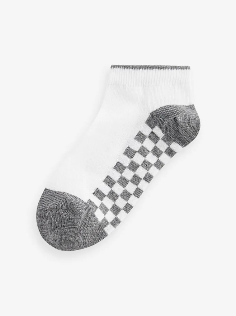 Best Next 7 Pack Cotton Rich Trainer Socks White Checkerboard