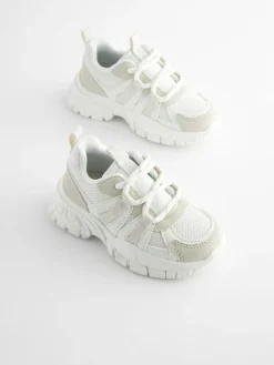 New Next Chunky Trainers White