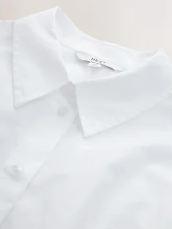 Next Cinched Waist Fitted Shirt White
