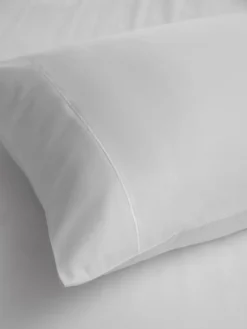 Hot Next White Collection Luxe 300 Thread Count 100% Cotton Sateen Satin Stitch Luxury Duvet Cover And Pillowcase Set